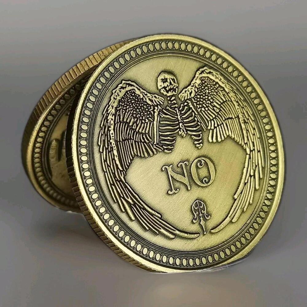 Yes No Challenge Coin Decision Maker (Bronze) With Case